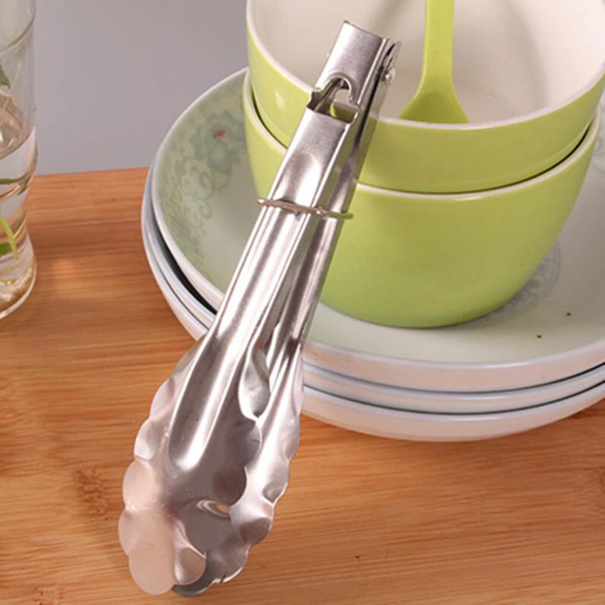 1 шт. горячая Распродажа Нержавеющая сталь щипцы для барбекю мяса Еда зажим