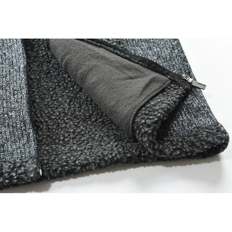 Зимний вязаный кардиган на молнии водолазка мужской свитер с длинным рукавом