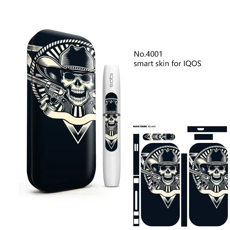 Magic Shark Новое поступление чехол-накладка с черепом для IQOS 2 4 Plus пленка из ПВХ + p