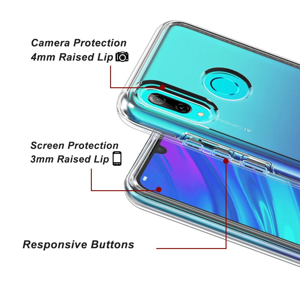 Прозрачный противоударный чехол для Huawei Honor 10i 10 Lite P Smart Plus 2019 P20 lite Nova 5i Прочный 2 в 1