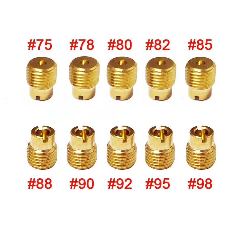 

Упаковка из 10 шт. мотоциклетный карбюратор, медленная воздушная струя, основная струя для Kawasaki Keihin FCR CVK MX, первичный WH100T SCR-100CC 99101-124