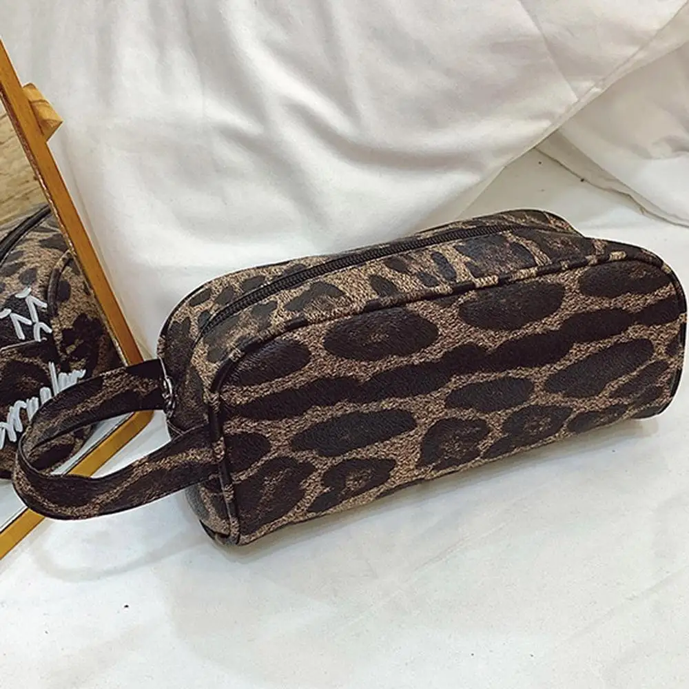 Женский модный трендовый длинный однотонный Леопардовый кожаный чехол карандаш