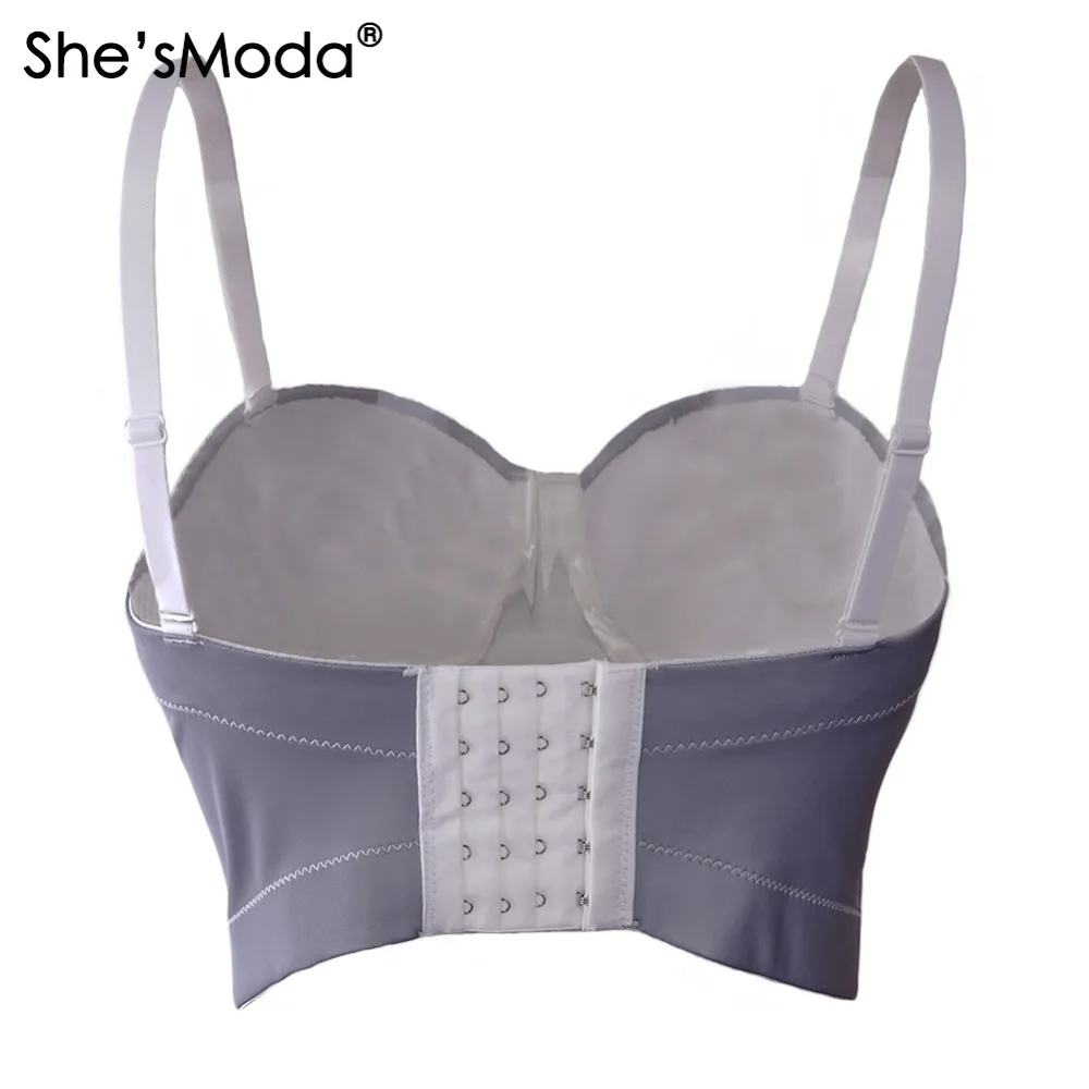 She'sModa флуоресцентный бюстгальтер для женщин бюстье бюстгальтер для ночного клуба вечерние обрезанный Топ Плюс Размер