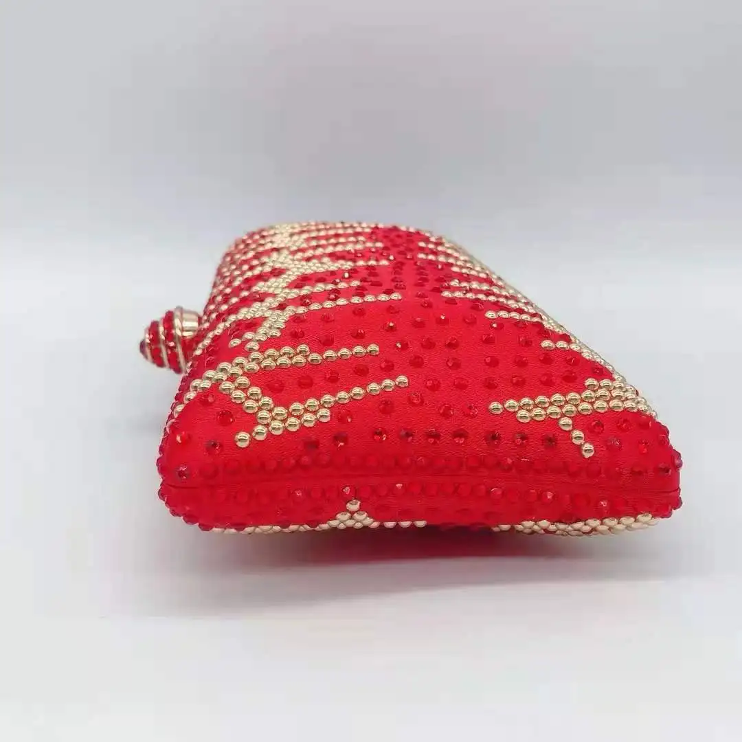 

Female Rhinestone Party Clutch Purse High Quality Womens 2 Colors Dinner Banquet Shoulder Purses Female Small Evening Clutches