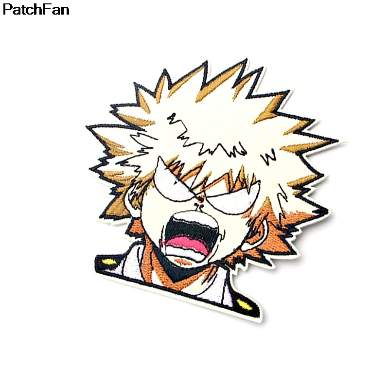 Patchfan My hero Academy, Мультяшные железные нашивки, одежда с вышивкой, лоскутные аксессуары, значки на заказ, A2336