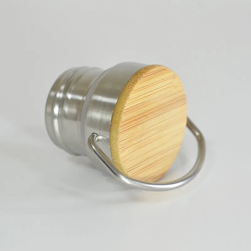 Бутылка для воды из нержавеющей стали не содержит Бисфенол А Бамбуковая крышка