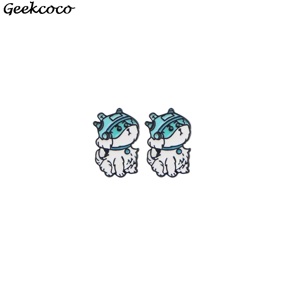 

J1636 Cartoon Animals Steel Ear Stud kids Cute Dog Earrings For Womens Enamel Earrings Party Jewelry Gifts Girls