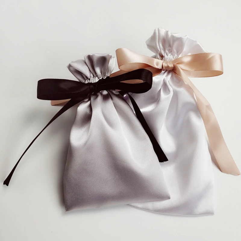 Мешочки шелковые на шнурке для ювелирных изделий из атласной упаковка