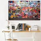Современная Абстрактная Картина граффити на холсте постеры и принты квадратные картины на стену для гостиной домашний декор