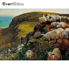 Алмазная вышивка EverShine с животными, полноразмерная картина с изображением овцы, стразы, мозаика, украшение для стен