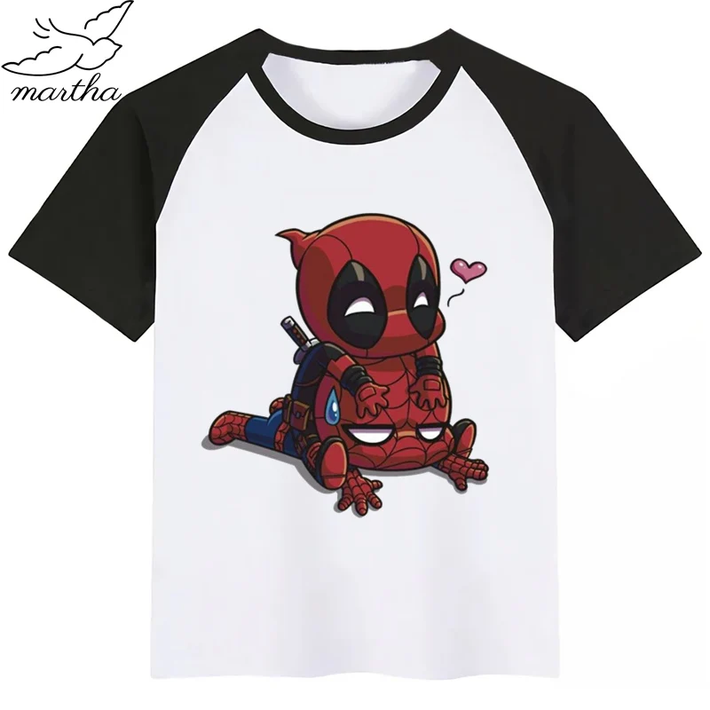 Детская футболка с милым рисунком Дэдпула забавная одежда для маленьких