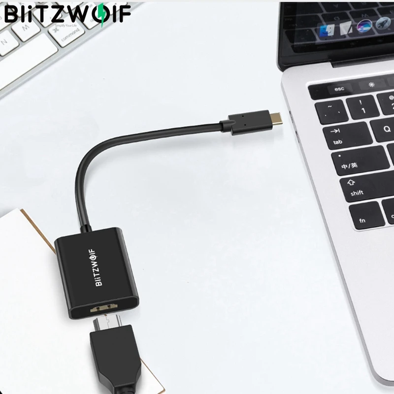 

BlitzWolf BW-TH2 type-C до 4 к 1080 P hdmi-мультимедиа интерфейс Женский адаптер конвертер видео кабель для MAC OS для ПК Android