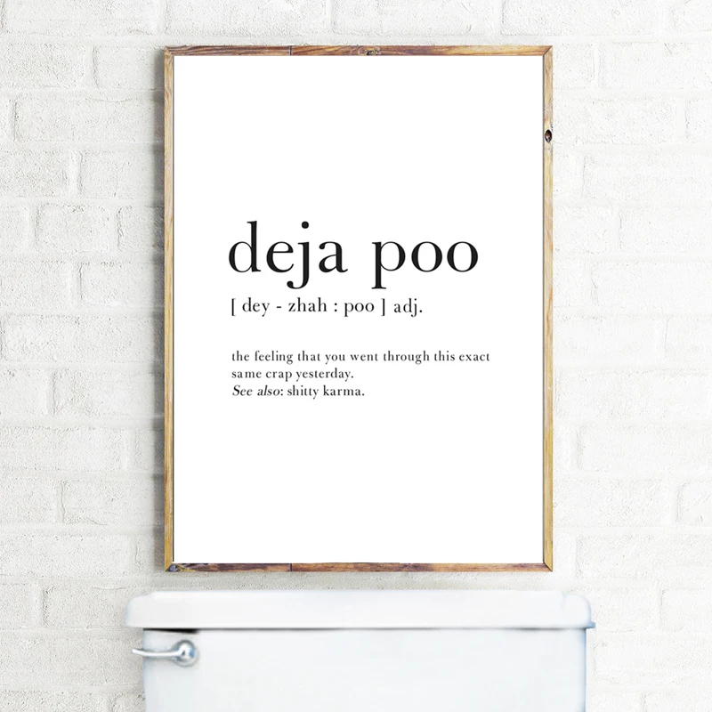 

Bathroom Definition Spanish Deja Poo Toilet WC Nordic Poster Wall Pictures For Living Room Wall Art Canvas Painting Unframed