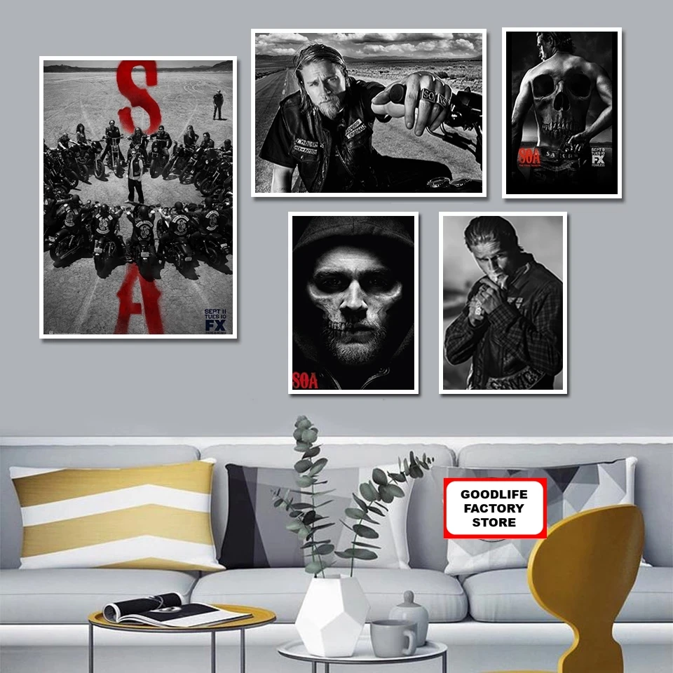 Алмазная 5D картина сделай сам Постер сынов анархии картины из ТВ-сериала стразы