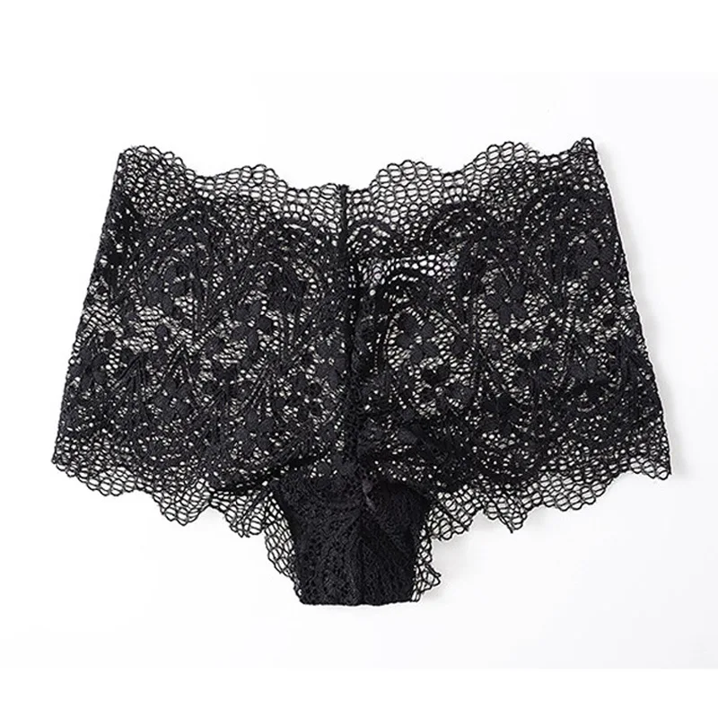 Women Sexy Underwear Lace Briefs Panties Super Thin Hollow Women's Breathable Black White | Тематическая одежда и