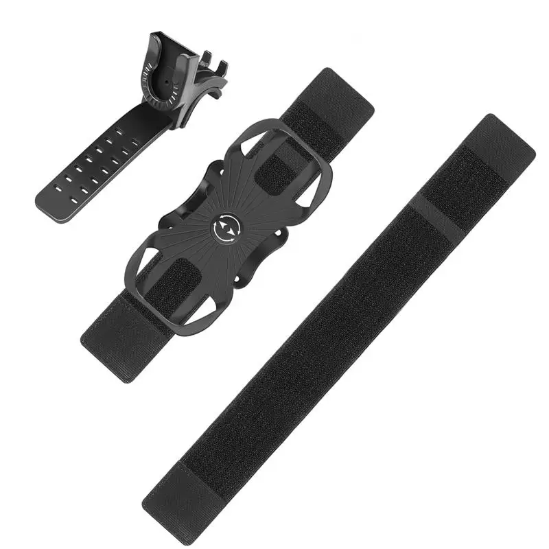 

Clispeed 1pc Wristband Armband Phone Holder Set Stand with 360° Rotation Bracket for Sports Jogging Running (Black)