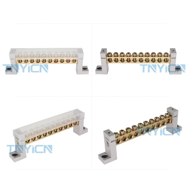 Соединительный ряд клеммной колодки 3P-4-5-6-7-8-10-12-15 отверстия заземляющая медная