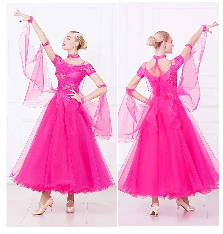 Гладкое бальное платье стандартные танцевальные платья для бальных танцев