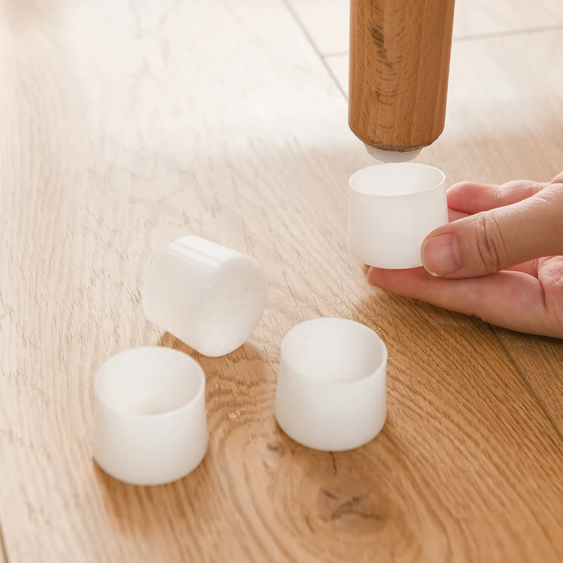 Силиконовые чехлы на ножки стула прозрачные Нескользящие защитные накладки