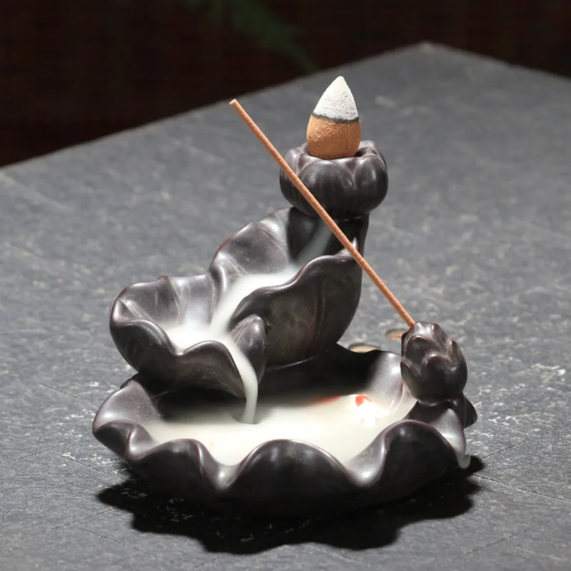 Керамический обратный поток горной реки благовония декор для дыма водопад Zen