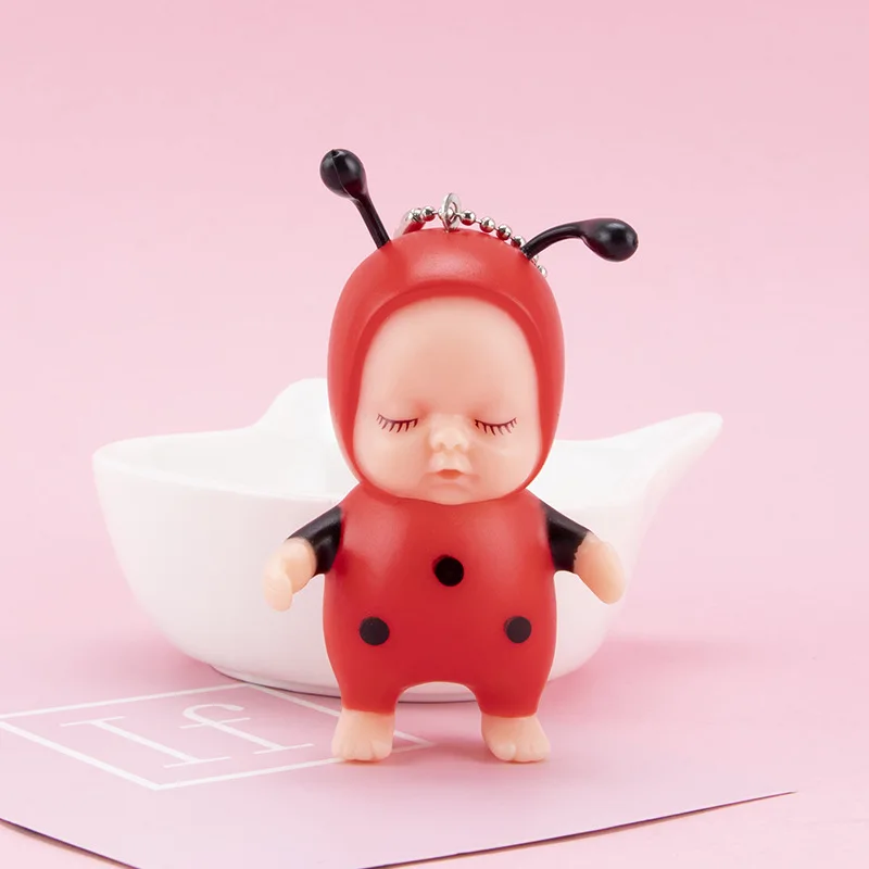 Модный милый брелок для ключей со спящей куклой мультяшный в форме пчелы кролика