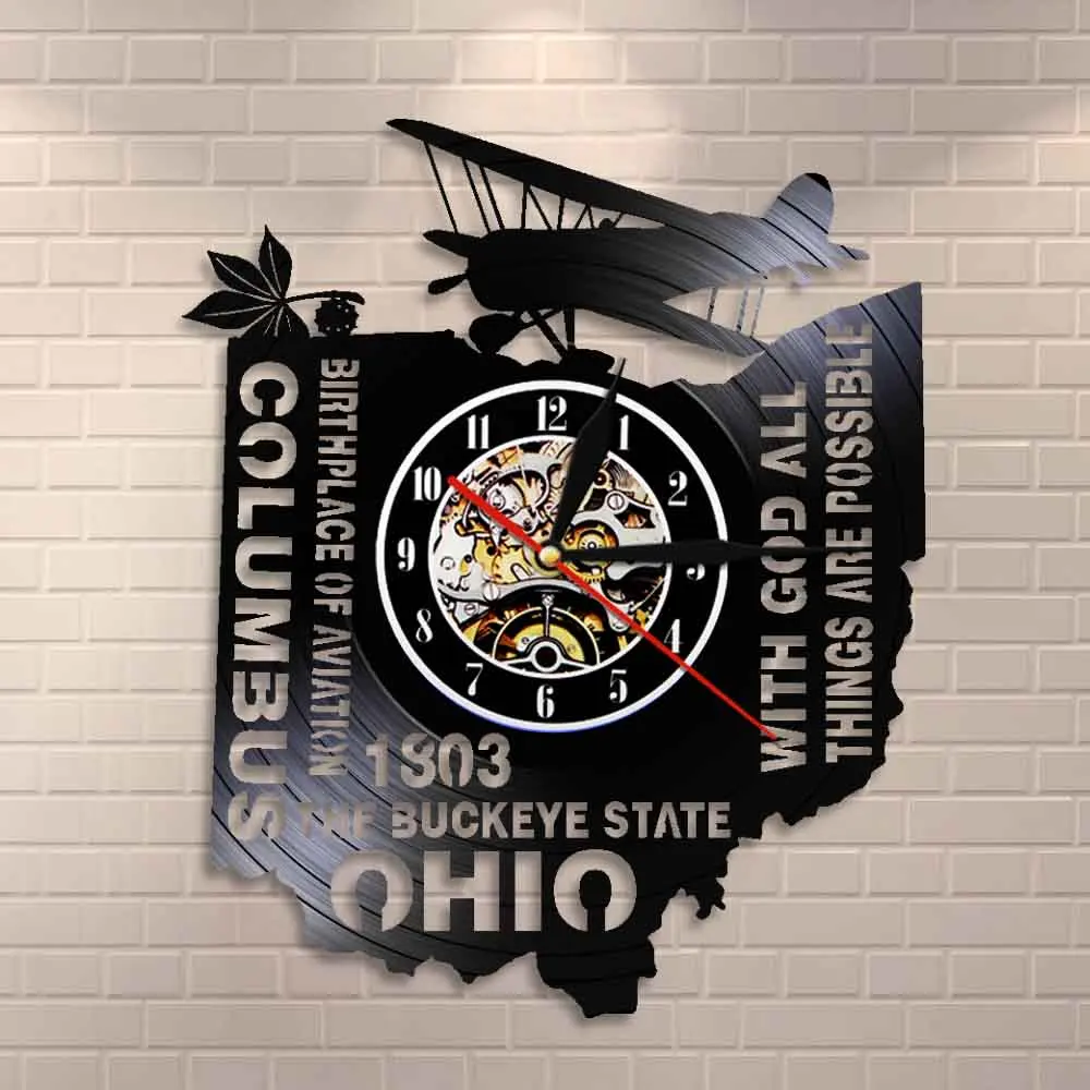 Настенные часы Buckeye State Ohio с изображением бога все возможные вещи место рождения