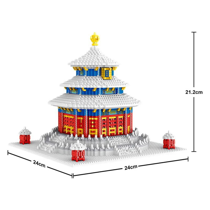 

World Architecture style The MOC Beijing Temple of Heaven Micro Diamond Model Building Blocks Bricks Kids Toys For Children