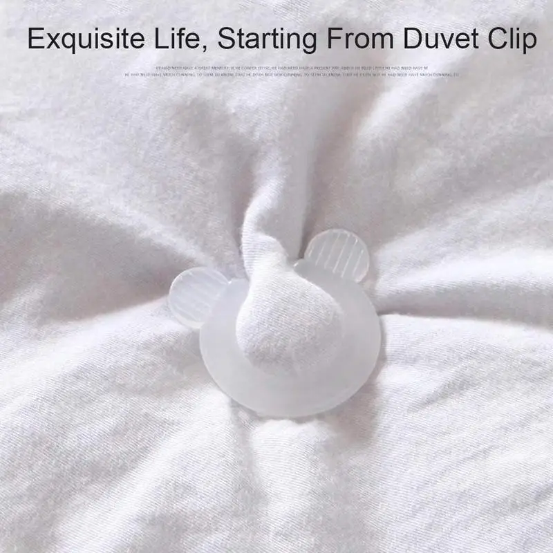 

4pcs/set White Comforter Grippers Home Portable Blankets Quilt Sheet Fastener Durable Duvet Holders Clip Holder Accessories K7H4