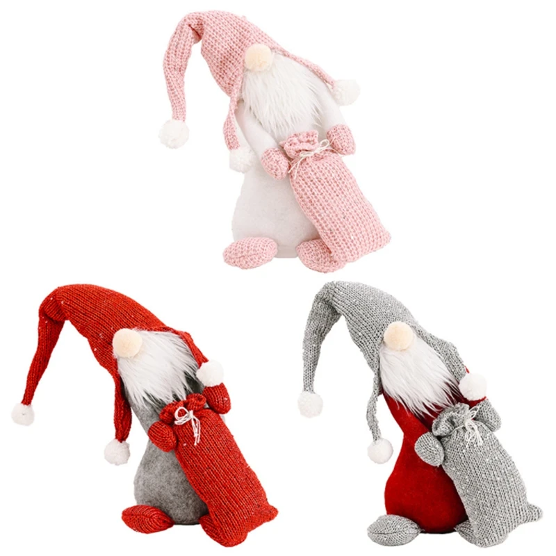 

Christmas Faceless Crooked Neck Swedish Tomte Gnome Ornaments Home Decor