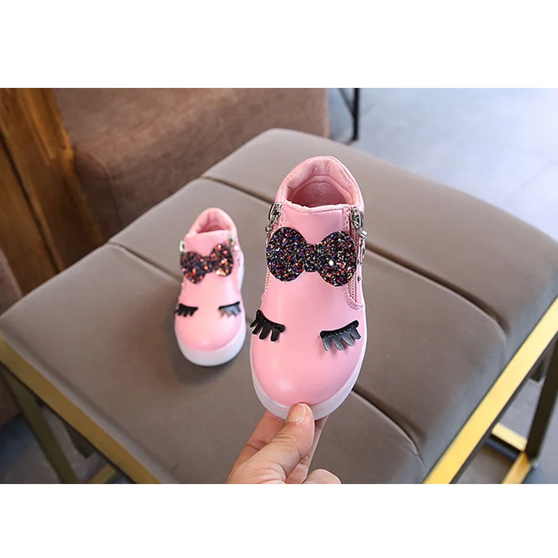 Детская обувь для девочек 2020new Fashion детская светящаяся принцессы с бантом