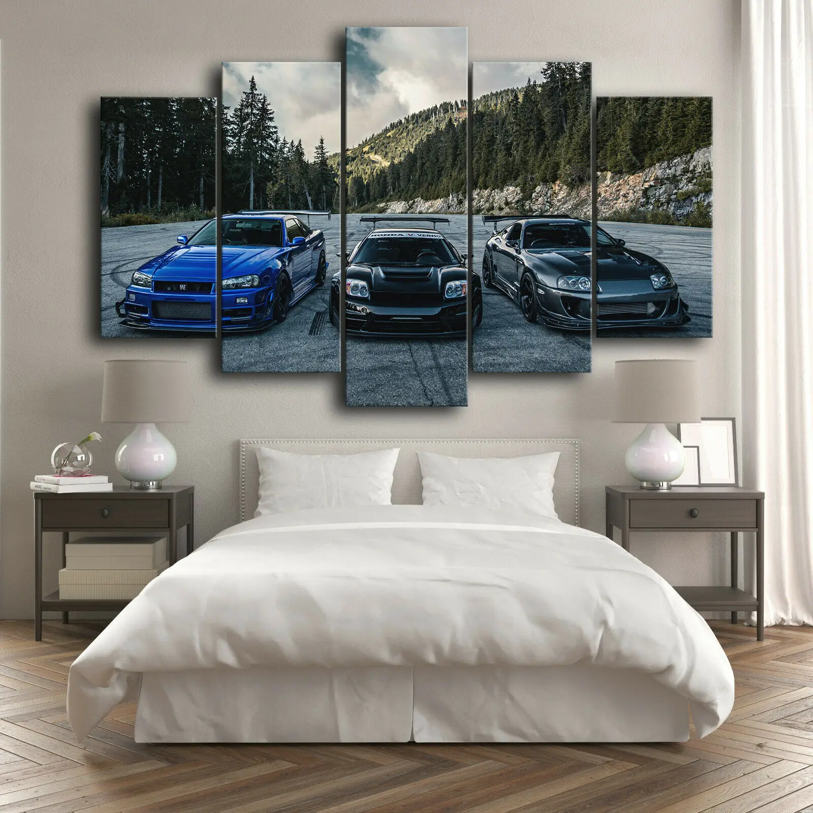 Холст без рамки 5 шт. JDM Supra Nissan Skyline NSX автомобильные настенные художественные