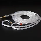 Кабель NiceHCK LitzPS-Pro, 8-жильный, 4N, Litz, чистый Серебристые наушники, 3,5 мм2,5 мм4,4 мм, MMCXNX7QDC0,78 мм, 2-контактный, для V90, V80, SE846, ZSN