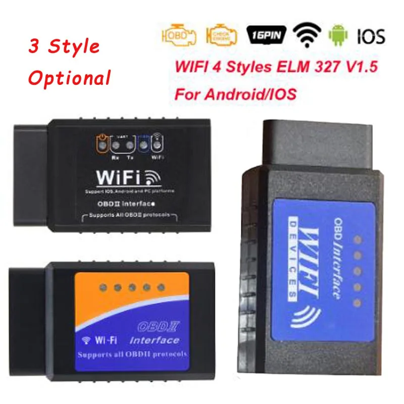 ELM 327 V1.5 OBD2 Wi Fi сканер для IOS/Android OBD 2 авто диагностический инструмент