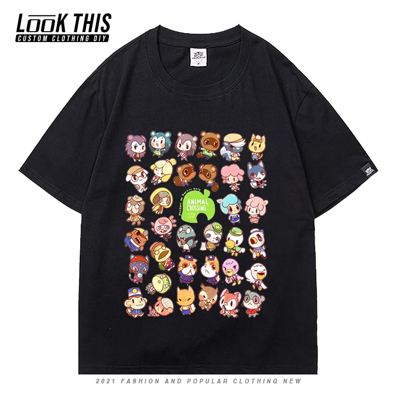 

Animal Crossing Men's T-shirts Oversized T-shirt Hot 2021 Harajuku Men Unisex T-shirt O-neck Streetwear Short Sleeve Popular Top