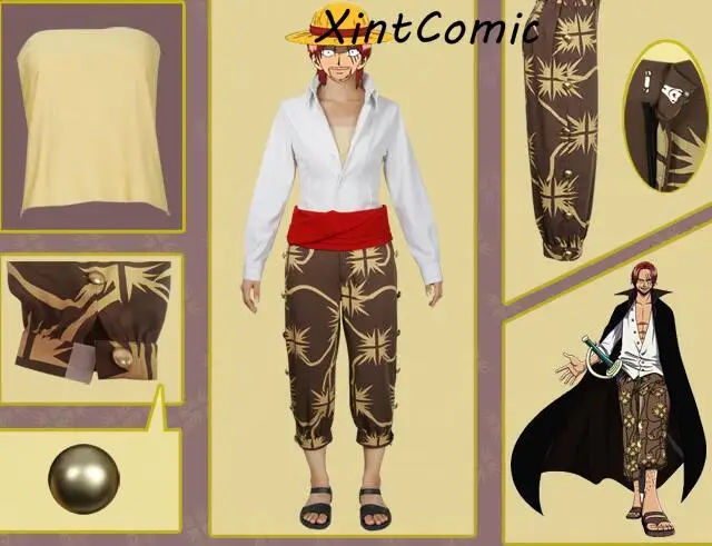 Японское аниме ONE PIECE мир четыре императора Shanks костюмы для косплея взрослые костюмы на Хэллоуин и Рождество