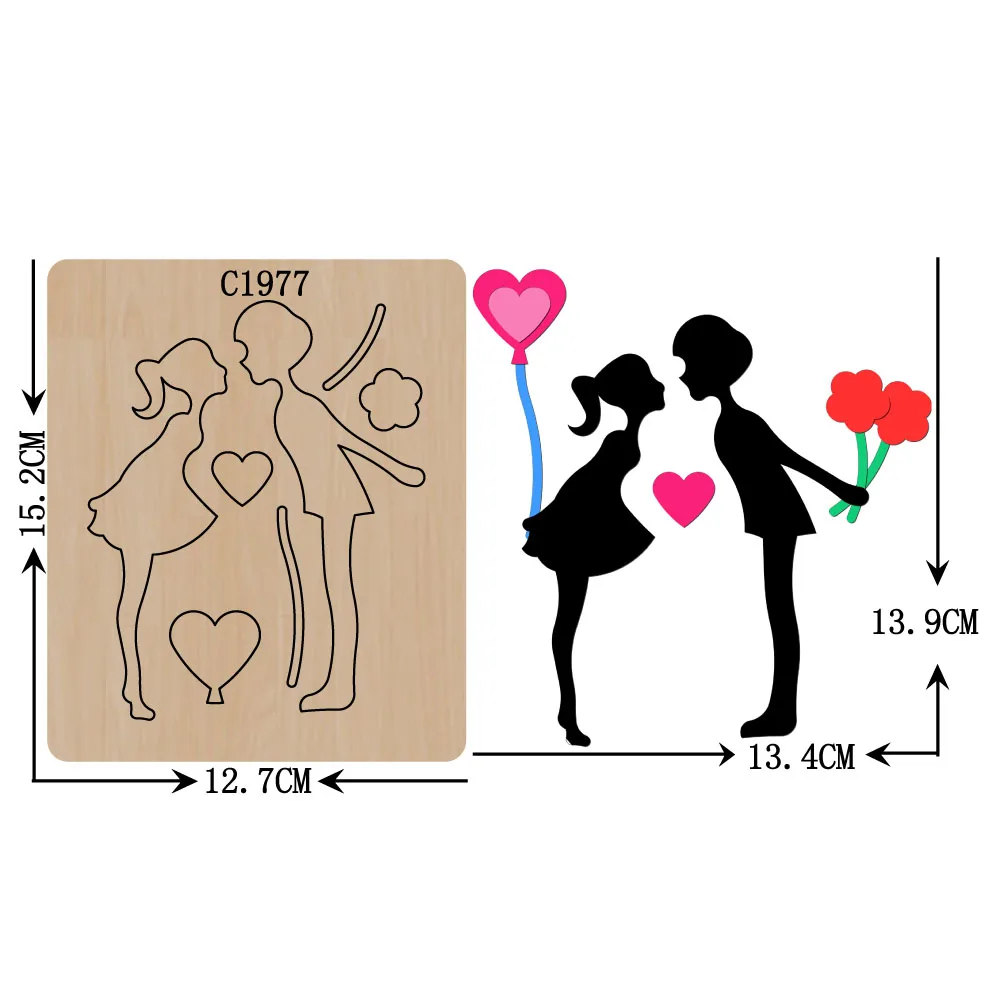Новые деревянные штампы для скрапбукинга с надписью Love boy girl C1977|dies scrapbooking|die cut