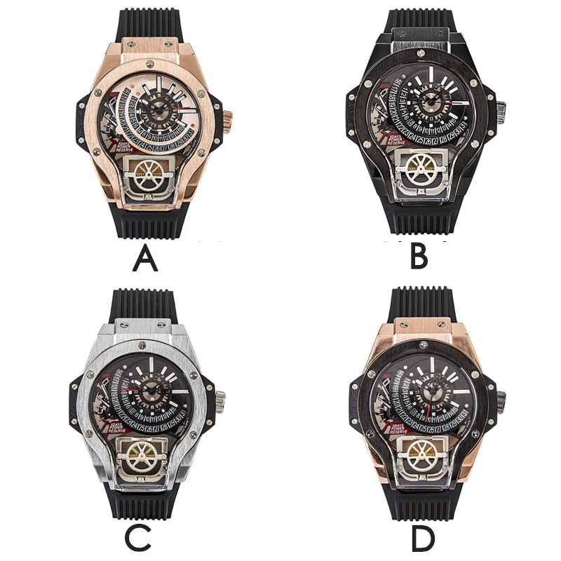 

Fashion Sport Individual Domineering Luxury Men's Watches Rubber Band Quartz Wristwatches For Men Watch Calendar