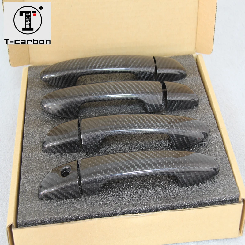 

Car styling Carbon Fiber Auto Door Handle Knob Exterior Trim Covers For Mazda Axela ATENZA CX-5 CX-4 For Mazda 3 Sticker