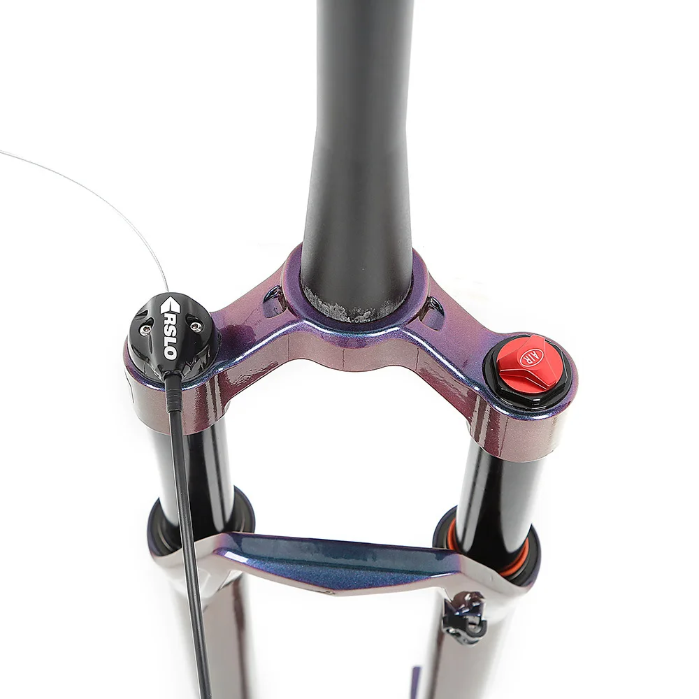 Вилка для горного велосипеда через ось 15*100 мм пневматическая подвеска с