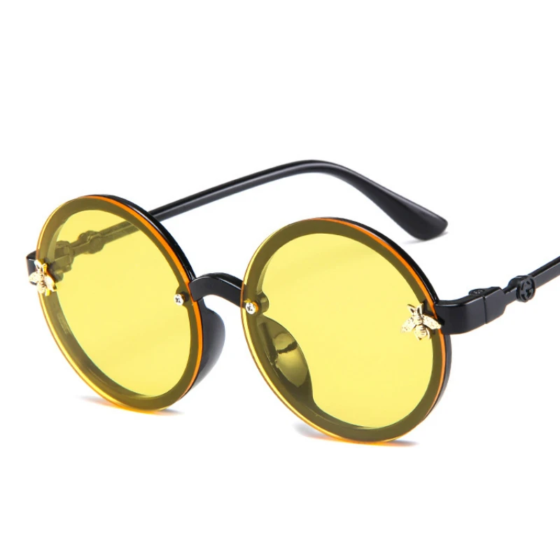 Круглые Солнцезащитные очки в стиле ретро для мальчиков и девочек детские
