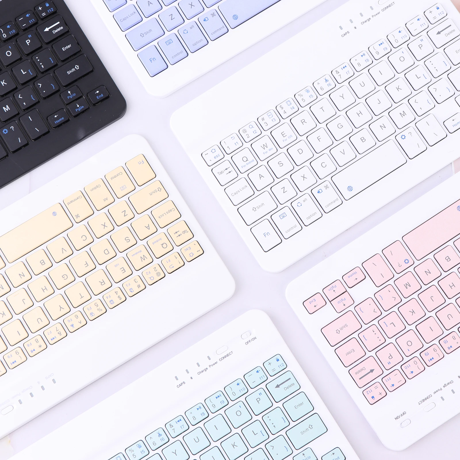 wireless magnetic keyboard computer for ipad bluetooth compatible keyboard mouse set for ios android windows mobile phone tablet free global shipping