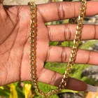 Ожерелье Панк из нержавеющей стали для мужчин и женщин, цепочка с кубинским плетением шириной 4 мм, чокеры, металлическое ожерелье золотого оттенка, ювелирные изделия, подарок