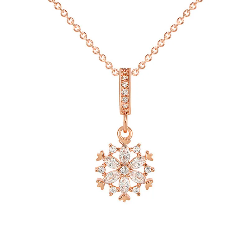 

2022 New Female Fashion Choker Necklace Women Pendant Necklace Flower Hollow Snowflake Girlfriend Jewelry Gift Korea Hot Sale