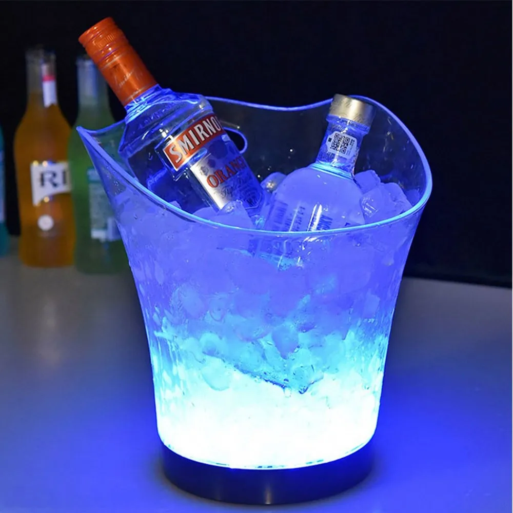 

5.5L Rechargeable Champagne Ice Buckets Beer Whisky Cooler Cocktail Wine Bottle Holder For Party Home Bar Nightclub Supplies