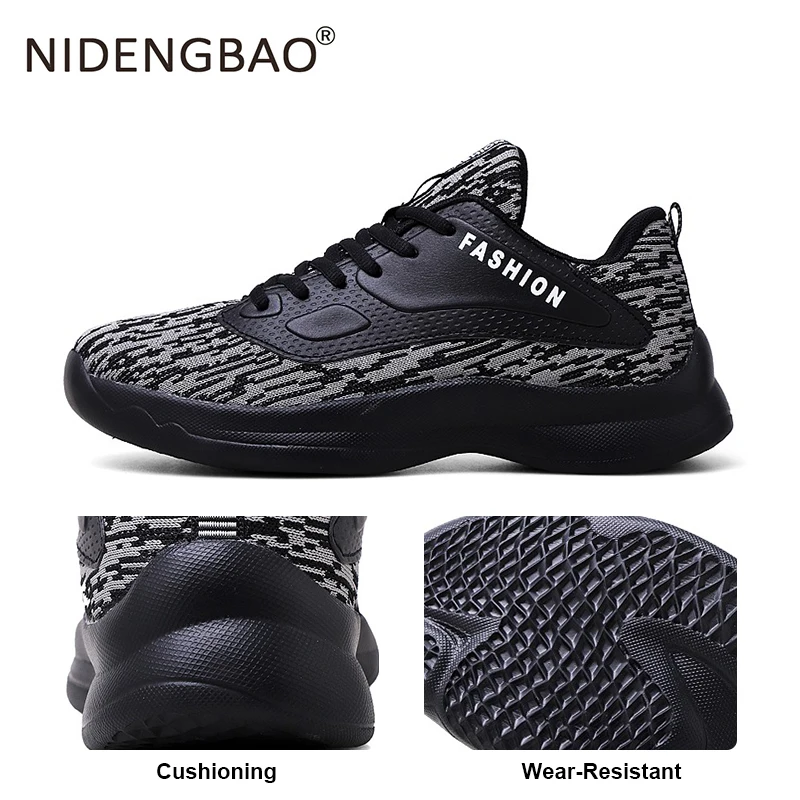 

New Trend Big Size Running Shoes Spring Autumn Mesh Outdoor Training Sport Shoes Black/Gray Walking Shoes Zapatos De Hombre