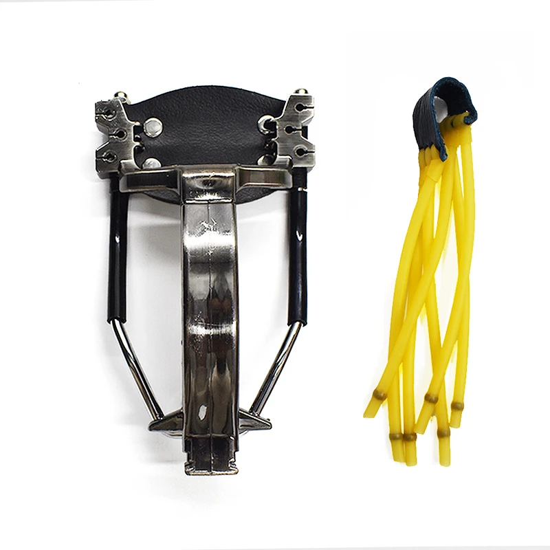 Slingshot Hunting Catapult Folding Wrist Traditional Rubber Band Slingshots Powerful Outdoor Shooting Fishing Game Sling Shot powerful hunting slingshot with rubber band tubing pu leather catapult tactical plastic pocket sling shot ball crossbow hunting