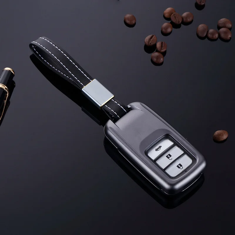 Чехол для ключей из алюминиевого сплава автомобиля чехол смарт-ключей Honda Civic CR-V