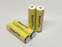 masterfire 4pcslot protected he4 18650 2500mah 3 7v 35a high drain rechargeable lithium battery cell for flashlight power tools