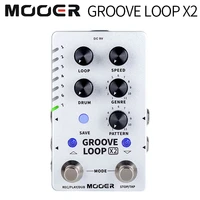 mooer grove loop x2 single block effector stereo drum machine phrase cycle single block pedal automatic alignment