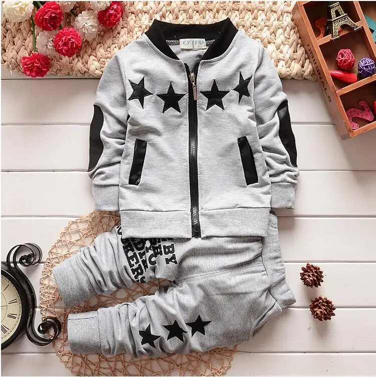 BibiCola fashion baby boy clothing sets kid Hoodies + trousers suit for children boys clothes set |